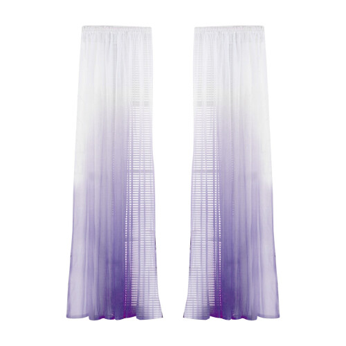 Purple Gradient Tulle Door Scarf Curtain Panel 1 Piece 1