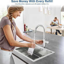 16er-Pack Mikro-Scheiben-Wasserfilter für Fill & Go Wasserfilterflaschen und Karaffen, Wasserfilterscheiben Reduzieren PFAS