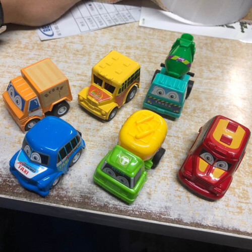 Pull Back Car Toys Assorted Mini Vehicle Set 6 Pack 2