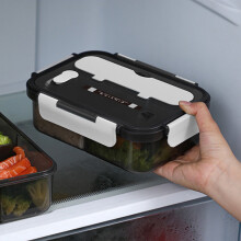 Lunch Box Plastikowy 3-komorowy 1000 ml Szczelny