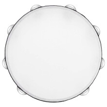 10X Tambourine for Adults 10 Inch Hand Held Drum Bell Birch Metal Jingles Percussion Gift Musical Educational Instrument