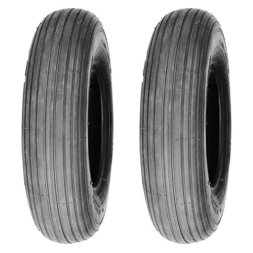 3.50-8 skottkärradäck slanglösa 2-pack
