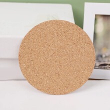 Dessous de verre rond en liège naturel, 10 pièces