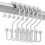 Duschvorhanghaken, rostfreies Metall, 12er-Pack, weiß 1