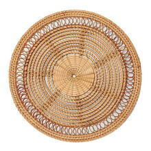 Panier mural en rotin style bohème, rond et tressé, à suspendre