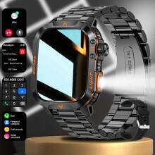 Montre connectée pour homme, écran HD, batterie 600 mAh, appels sans fil
