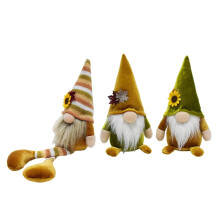 Decoratieset met herfstkabouters, handgemaakte Zweedse Tomte pluche figuurtjes.