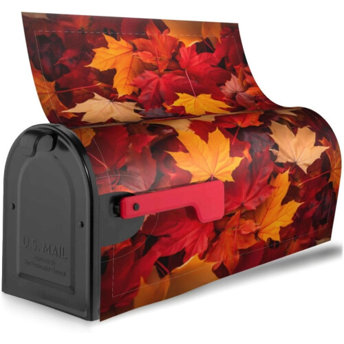 Maple Leaves Mailbox Cover Magnetic 25.5x21 in 1
