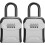Grå låslåda väggmonterad bärbar 2-pack 1