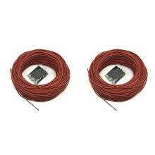 2X 12K HEAT 50M 12K 33Ω/M Carbon Fiber Heating Cable 3MM Floor Warming Wire High Temperature Silicone Heating Cable