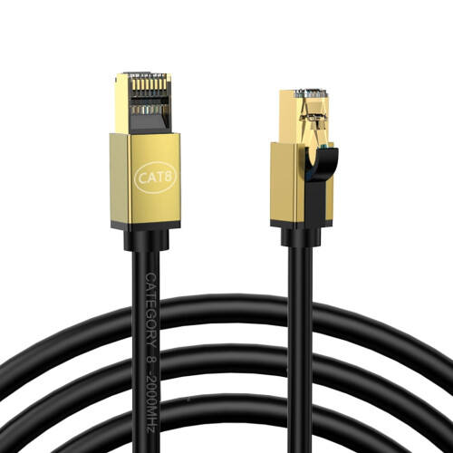 CAT8 Ethernet-kabel 2000 MHz 10 Gbps for video og fil
