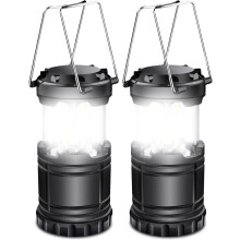 Tragbare, wasserdichte LED-Batterielaterne (2er-Pack)