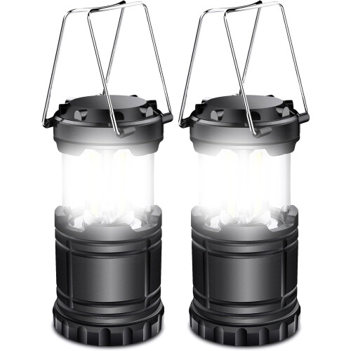Tragbare, wasserdichte LED-Batterielaterne (2er-Pack)