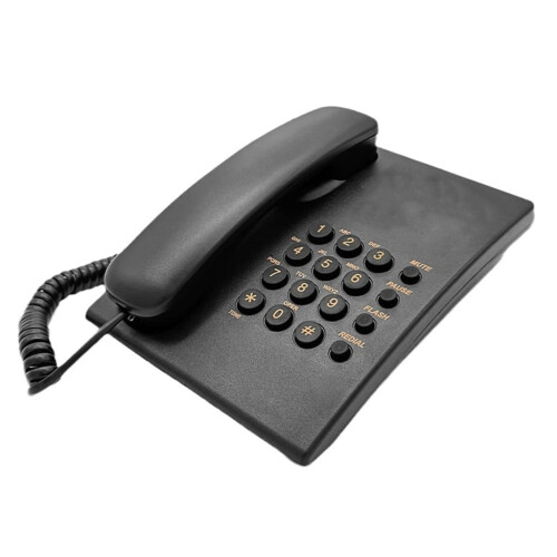 Basic corded landline phone for seniors with hold and redial