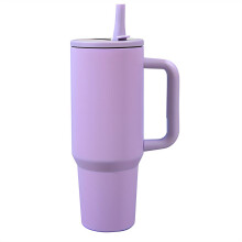 Nerezový hrnek, 20 oz, izolované skládací brčko