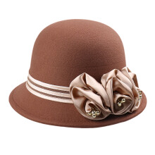 Cappello Fedora per Cosplay Elegante Fiore di Camelia Festa per Adulti