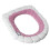 Housse de siège de toilette bicolore en maille douce avec poignée (1 pièce) 1