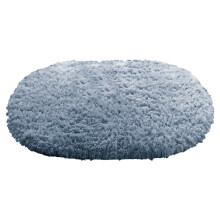 Mikrofaser-Badezimmerteppich, grau, saugfähig, nicht flauschig, 51 x 76 cm