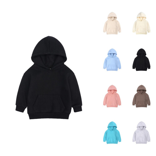 Kinderhoodie, effen kleur