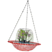 Support pour mangeoire et bain d'oiseaux avec fontaine à eau pour balcon