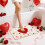 Valentinsdag badetæppe med hjertedesign, blødt absorberende 2
