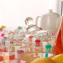 Marcadores de silicone para taças de vinho, cores sortidas, 24 peças.