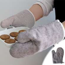 Gants de cuisine résistants à la chaleur, 1 paire, vert, bleu, marron