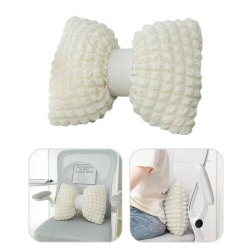 Coquette Bow Pillow White Lace Ruffle Decorative Cushion