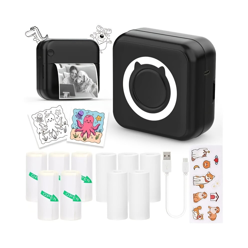 Mini Thermal Sticker Printer With 1 Roll Paper 974856751853