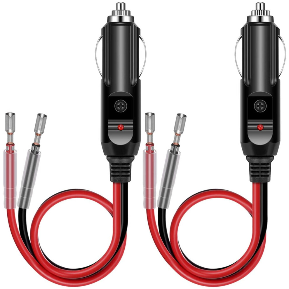 12V Cigarette Lighter Male Plug Adapter With Led 16Awg 1Ft 9087558858414