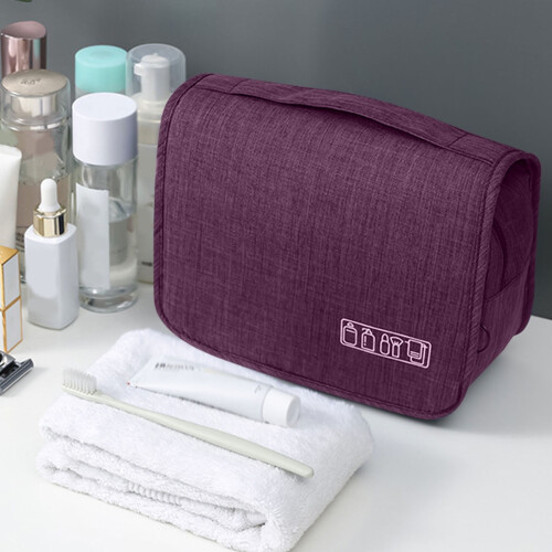 Bolsa organizadora de cosméticos para pendurar, em poliéster, 24,5 x 7,6 x 13 cm (9,65 x 3 x 5,11 polegadas), 1 unidade.