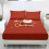 Queen Sheet Set Soft Cooling Polyester Red Santa Print 3 1
