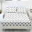 Cooling Polyester Sheet Set Twin XL White Black Polka Dot 1