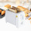 2-Slice Toaster White Compact Countertop 4