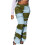 Damen-Jeans mit hohem Bund und Patchwork-Design (1 Paar) 1
