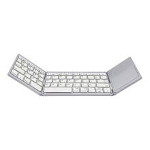 Foldable Bluetooth keyboard with touchpad for iOS and Mac