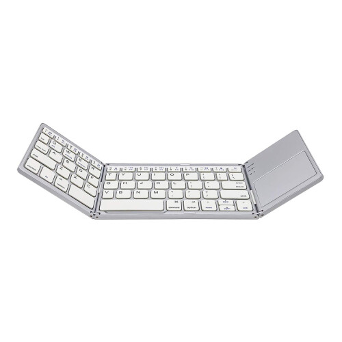Foldable Bluetooth keyboard with touchpad for iOS and Mac