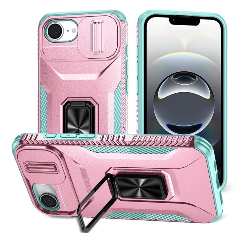 Iphone 16E Slim Fit Shockproof Hybrid Case Pink/Green 9087558878146