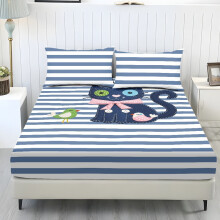 Bed Sheet Set Soft Breathable 9.8 inch Pocket Cat Bird