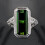 925 Sterling Silver Emerald Band Ring 1