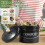 Kitchen Compost Bin Metal Countertop 0.8 Gallon with Lid 3