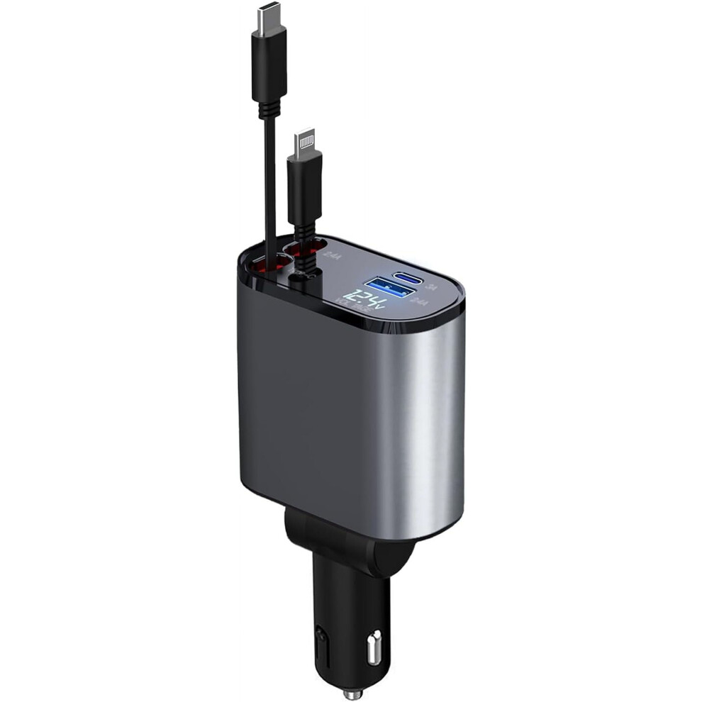 Retractable Car Phone Charger 4-In-1 60W 9558830514989