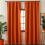 Blackout Curtains for Bedroom Orange Thermal Insulated 1