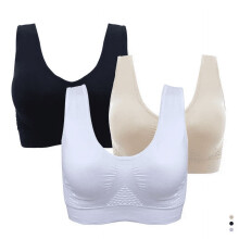 Vest Bra Plus Size Shockproof Breathable Wireless Nylon