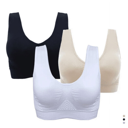 Vest Bra Plus Size Shockproof Breathable Wireless Nylon