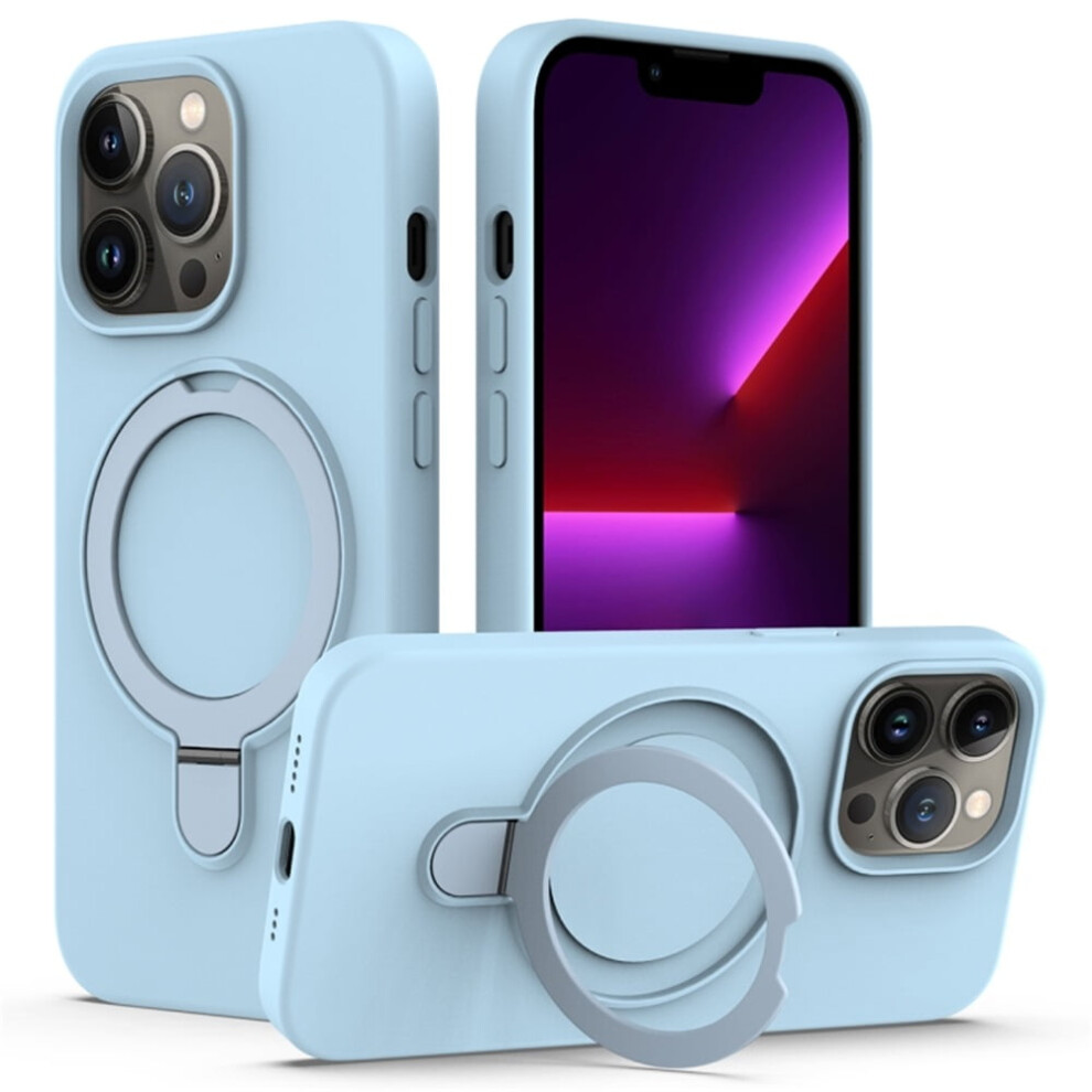 Iphone 14 Pro Max Magnetic Liquid Silicone Case Sky Blue 9558830516181