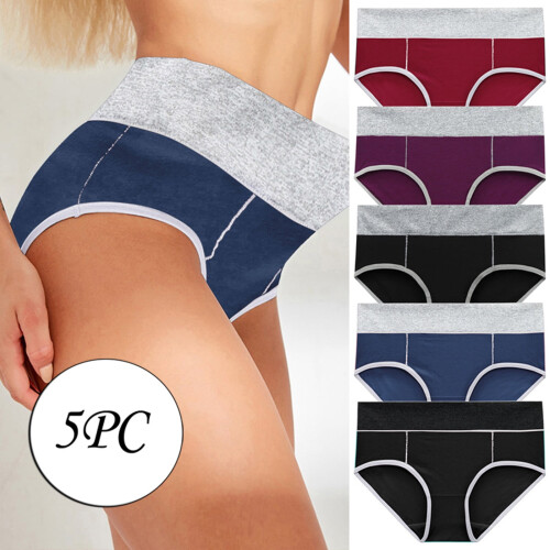 Damtröja med hög midja i bomull, heltäckande, 5-pack 1