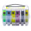 Fishing tackle box with 6 clear compartments for line 6