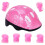 Skating Helmet Kit Pink Adjustable 7-Piece Set for Kids 1