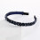 Thin Sequin Headband with Double Crystals Black 2